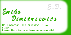 eniko dimitrievits business card