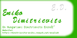 eniko dimitrievits business card